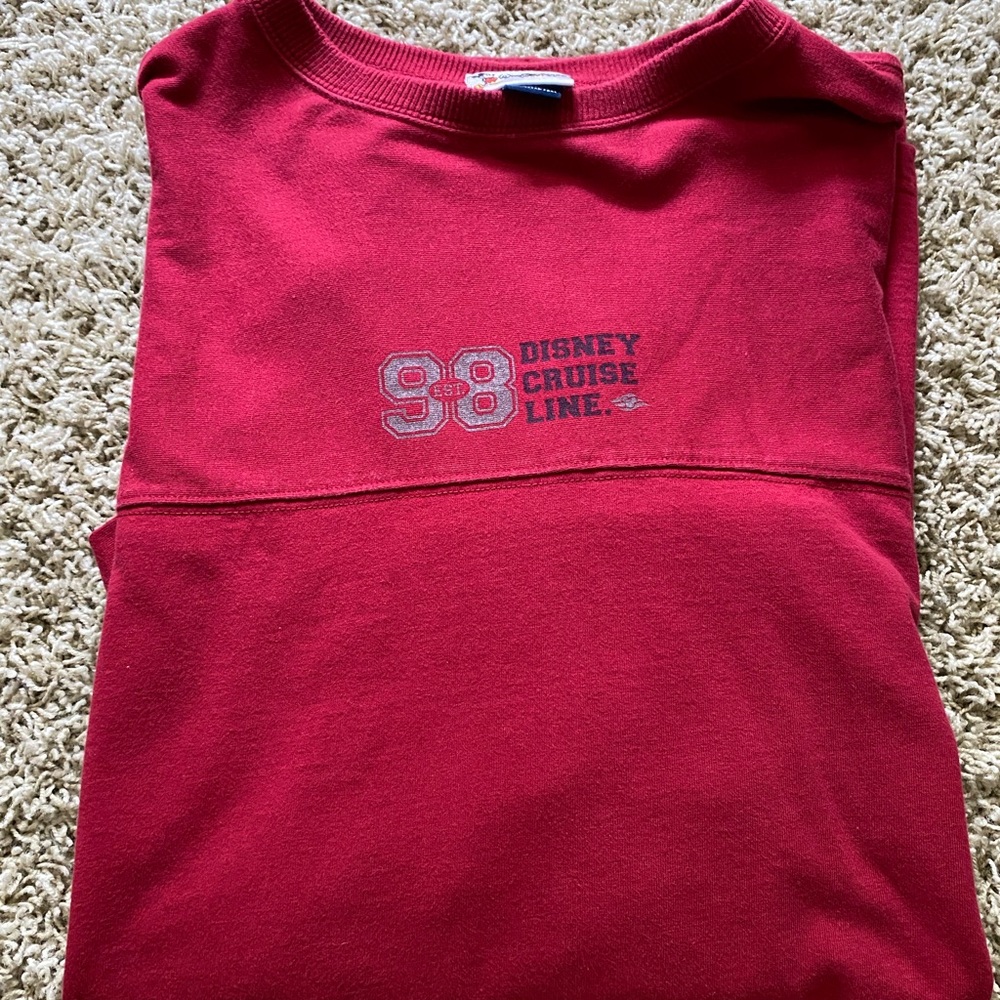 Disney Red Cotton Sweatshirt